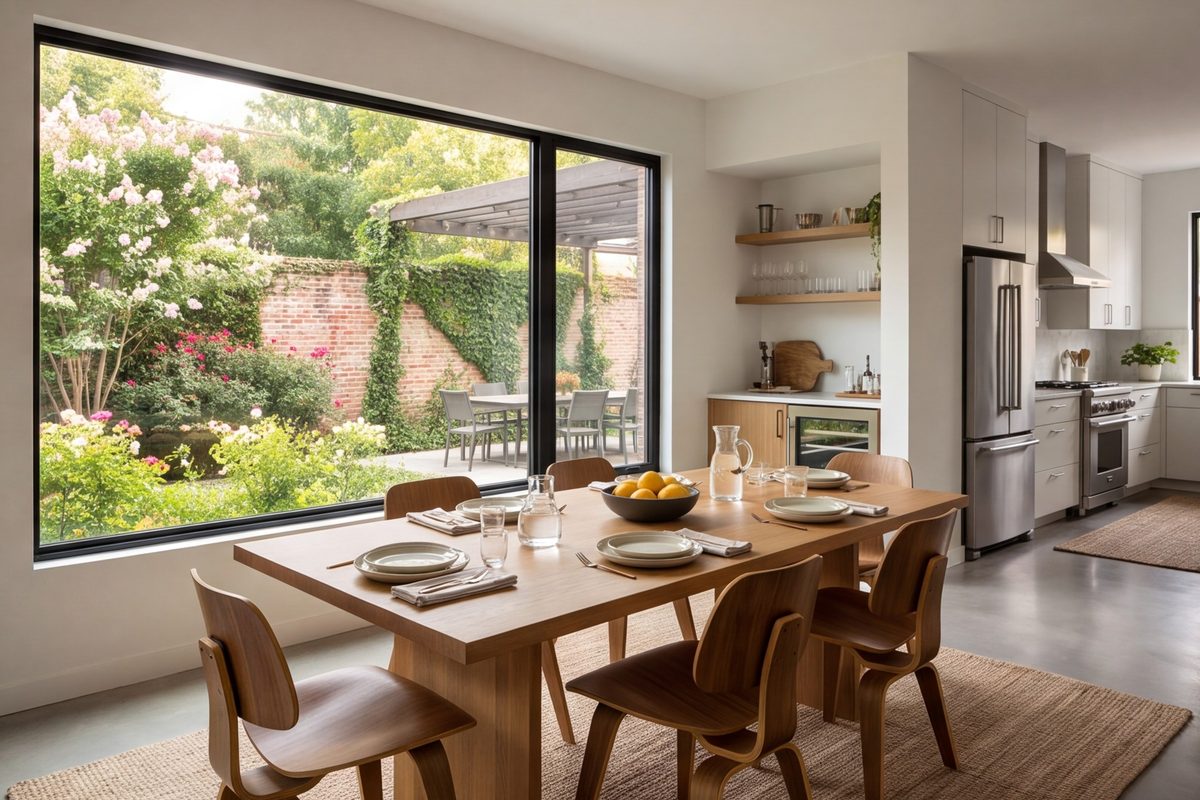 Dining area beside a remodeled Dallas kitchen