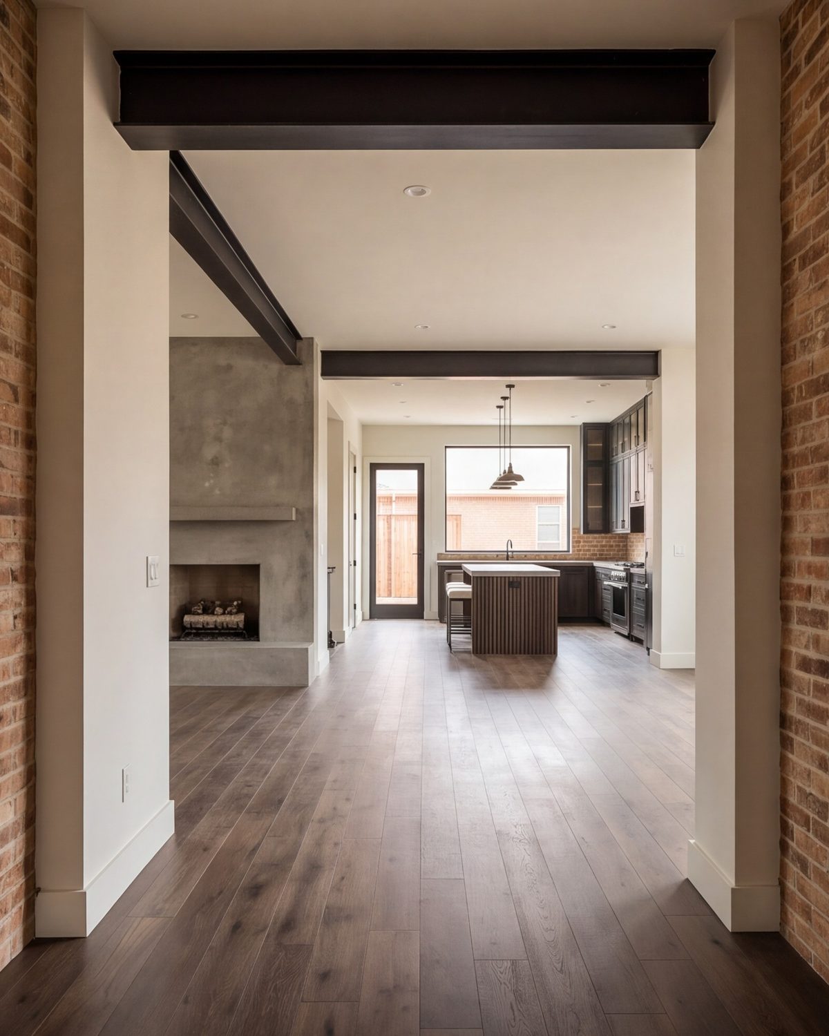 Whole-home remodel in Dallas opening onto living and kitchen space
